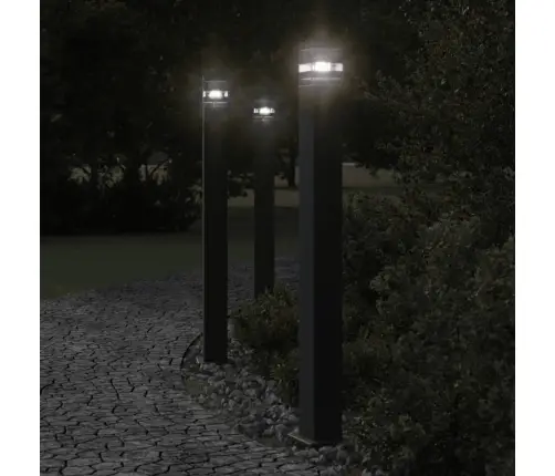 Aia Lambipostid 3 Tk, Must, 110 cm Alumiinium