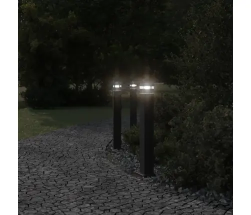 Lauko Šviestuvas Su Išvedimu, Juodas, 80cm Aliuminis