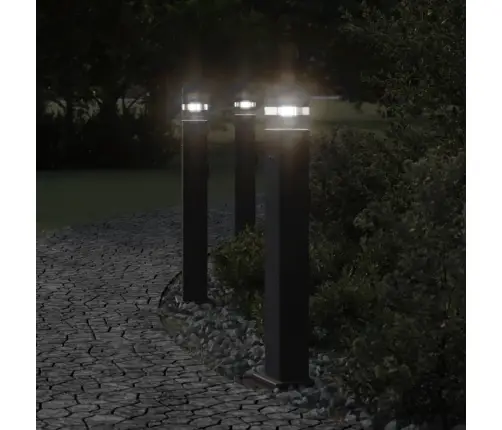 Lauko Šviestuvas Su Išvedimu, Juodas, 80cm Aliuminis