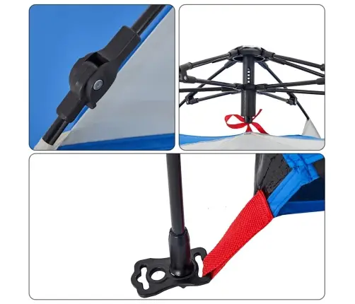 Pludmales Telts 2 Personām, Debeszila, Ūdensnecaurlaidīga Vidaxl