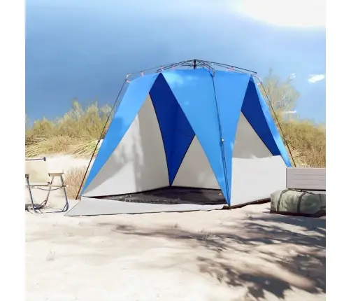 Pludmales Telts 4 Personām, Debeszila, Ūdensnecaurlaidīga Vidaxl