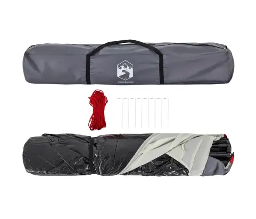 Pludmales Telts 4 Personām, Pelēka, Ūdensnecaurlaidīga Vidaxl