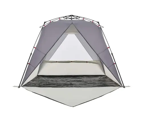Pludmales Telts 4 Personām, Pelēka, Ūdensnecaurlaidīga Vidaxl