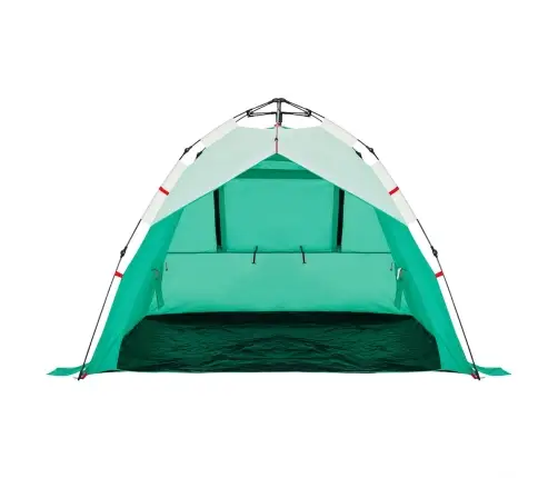 Pludmales Telts 3 Personām, Zaļa, Ūdensnecaurlaidīga Vidaxl