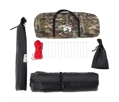 Makšķernieku Telts 5 Personām, Kamuflāža, Ūdensnecaurlaidīga Vidaxl