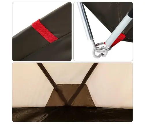 Makšķernieku Telts 5 Personām, Brūna, Ūdensnecaurlaidīga Vidaxl