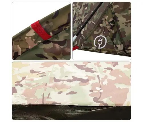 Kalastustelk 5 Inimesele, Kamuflaaž, Veekindel