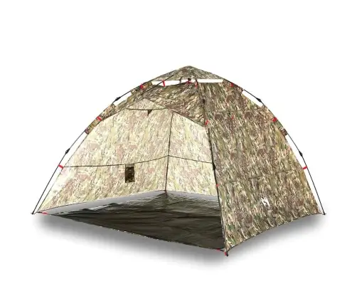 Makšķernieku Telts 4 Personām, Kamuflāža, Ātri Saliekama Vidaxl