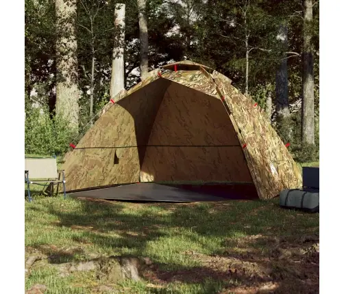 Makšķernieku Telts 4 Personām, Kamuflāža, Ātri Saliekama Vidaxl