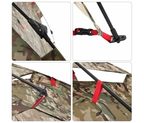 Makšķernieku Telts 4 Personām, Kamuflāža, Ātri Saliekama Vidaxl