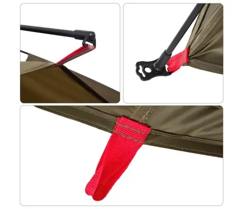 Kempinga Telts 4 Personām, Olīvu Zaļa Vidaxl