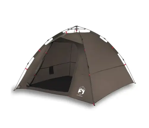 Makšķernieku Telts 4 Personām, Brūna, Ātri Saliekama Vidaxl