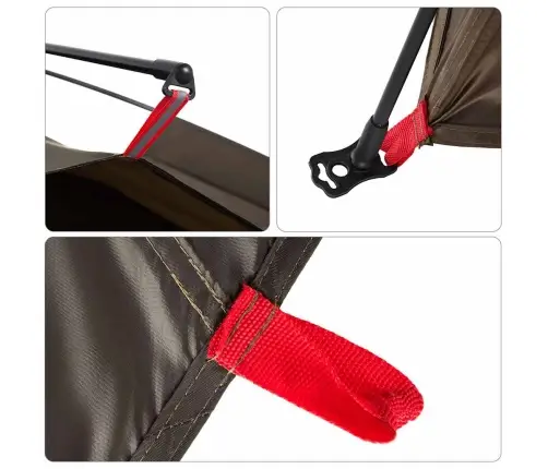 Makšķernieku Telts 4 Personām, Brūna, Ātri Saliekama Vidaxl