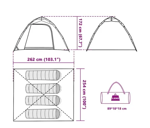 Kalastustelk 4 Inimesele, Kamuflaaž, Kiirvabastus