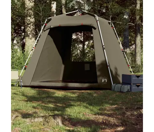 Kempinga Telts 4 Personām, Olīvu Zaļa Vidaxl