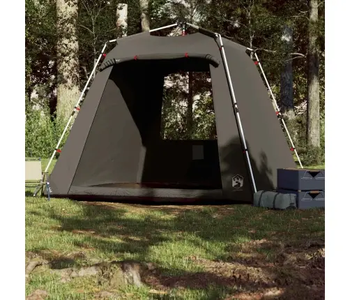Makšķernieku Telts 4 Personām, Brūna, Ātri Saliekama Vidaxl