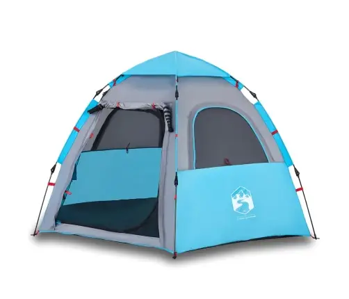 Kempinga Telts 4 Personām, Zila, Ātri Saliekama Vidaxl