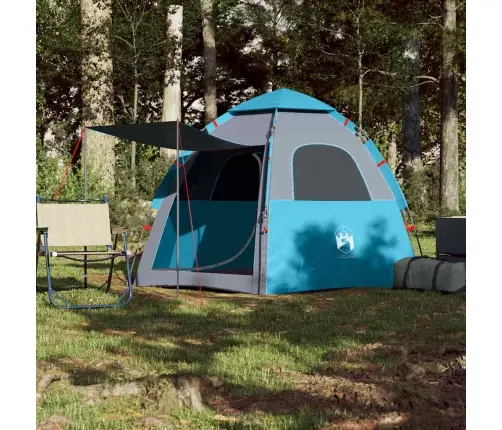 Kempinga Telts 4 Personām, Zila, Ātri Saliekama Vidaxl