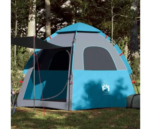 Kempinga Telts 4 Personām, Zila, Ātri Saliekama Vidaxl
