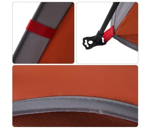 Stovyklavimo Palapinė, Pilka Ir Oranžinė, Keturvietė