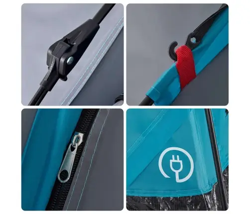 Stovyklavimo Palapinė, Mėlyna, Keturvietė, Greito Atleidimo