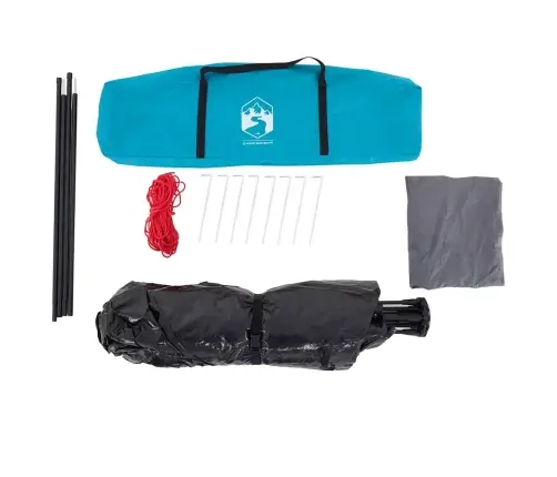 Stovyklavimo Palapinė, Mėlyna, Keturvietė, Greito Atleidimo