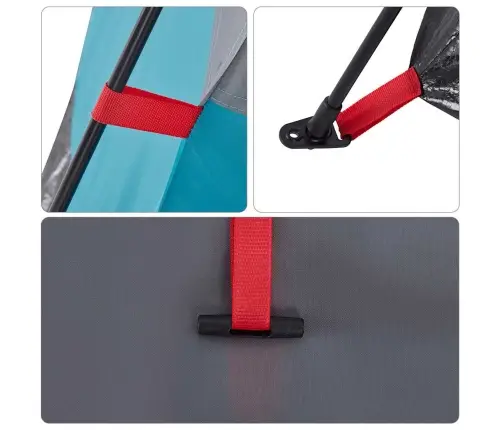 Stovyklavimo Palapinė, Mėlyna, Keturvietė, Greito Atleidimo