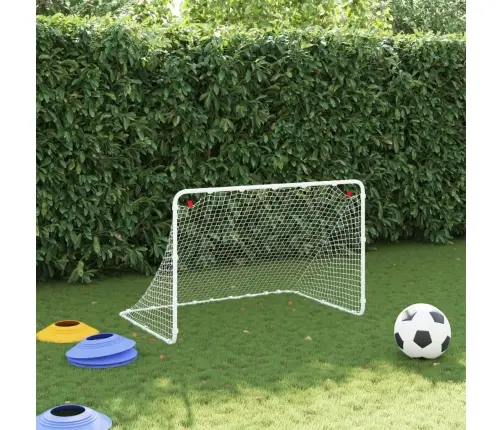 Futbola Vārti, Balti, 122X81X81 Cm, Tērauds Vidaxl