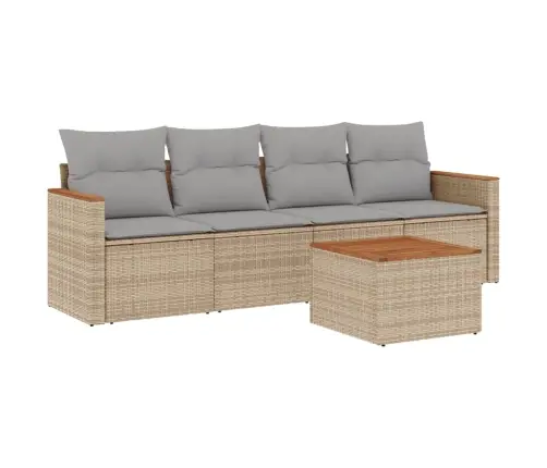 5-Osaline Aiadiivani Komplekt Patjadega, Beež, Polürotang