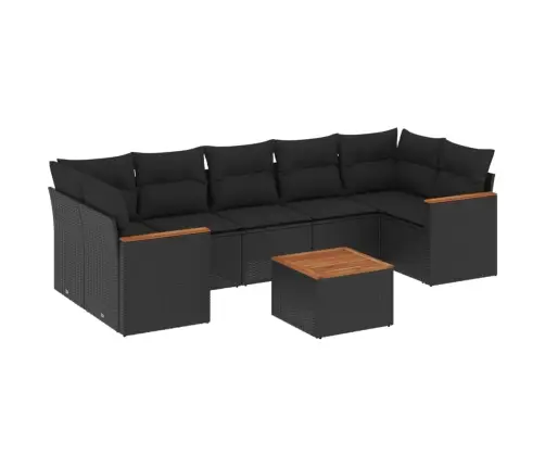 8-Daļīgs Dārza Dīvāna Komplekts, Matrači, Melna Pe Rotangpalma Vidaxl 8-Daļīgs Dārza Dīvāna Komplekts, Matrači, Melna Pe Rotangpalma Vidaxl