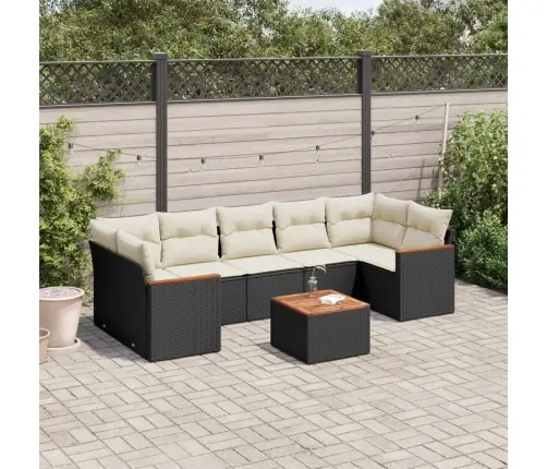 8-Osaline Aiadiivani Komplekt Patjadega, Must, Polürotang