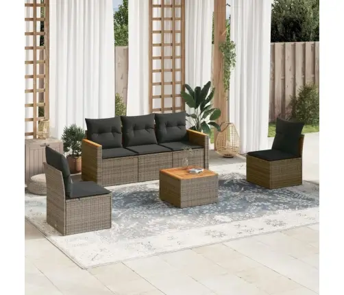 6-Osaline Aiadiivani Komplekt Patjadega, Hall, Polürotang