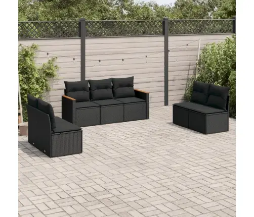 7-Osaline Aiadiivani Komplekt Patjadega, Must, Polürotang