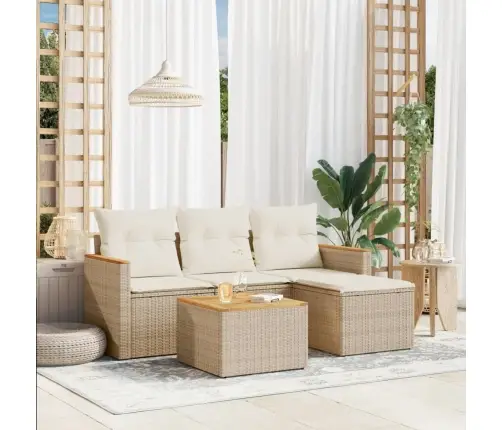 5-Osaline Aiadiivani Komplekt Patjadega, Beež, Polürotang