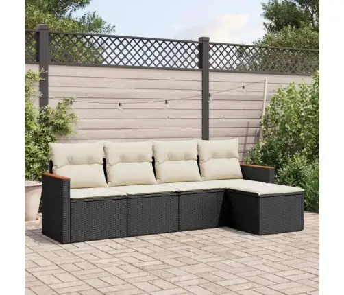 5-Osaline Aiadiivanikomplekt Patjadega, Must, Polürotang