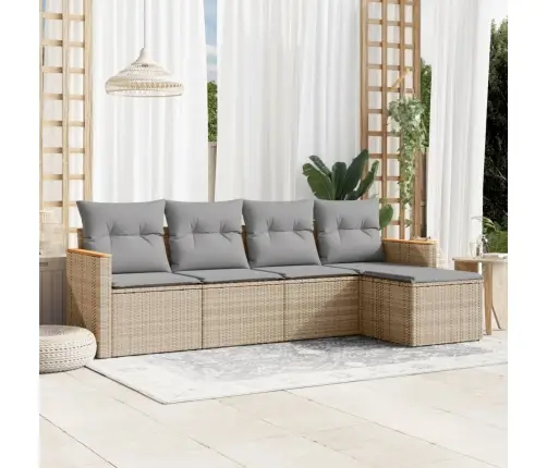 5-Osaline Aiadiivani Komplekt Patjadega, Beež, Polürotang