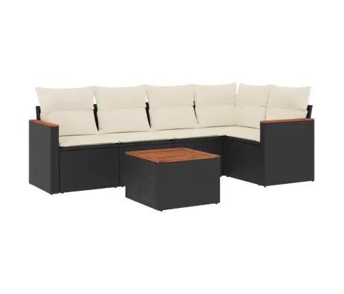 6-Osaline Aiadiivani Komplekt Patjadega, Must, Polürotang