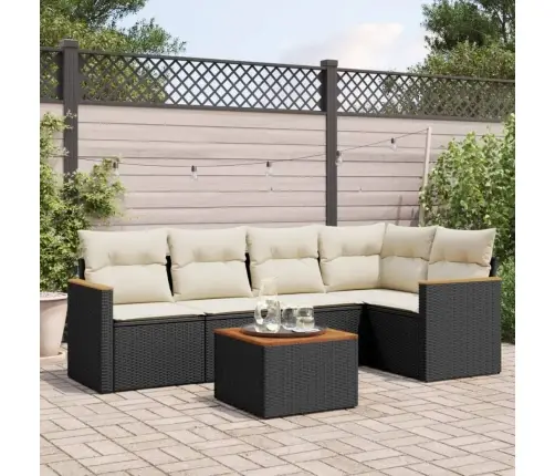 6-Osaline Aiadiivani Komplekt Patjadega, Must, Polürotang