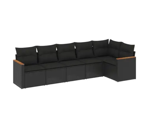 6-Osaline Aiadiivani Komplekt Patjadega, Must, Polürotang