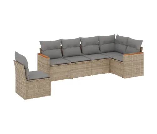 6-Osaline Aiadiivani Komplekt Patjadega, Beež, Polürotang