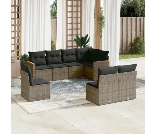 8-Osaline Aiadiivani Komplekt Patjadega, Hall, Polürotang