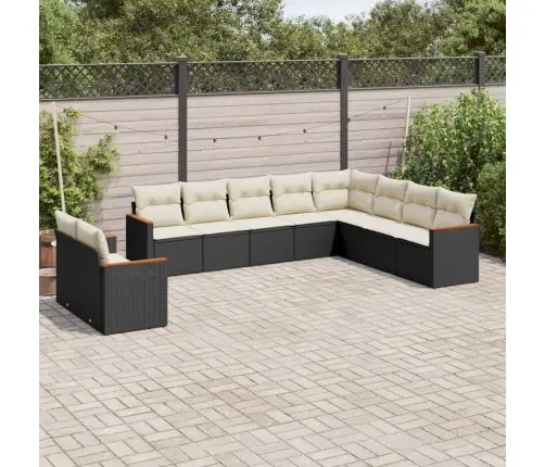 10-Osaline Aiadiivani Komplekt Patjadega, Must, Polürotang