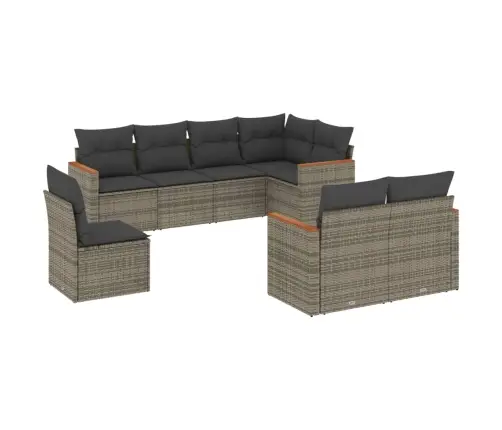 8-Osaline Aiadiivani Komplekt Patjadega, Hall, Polürotang