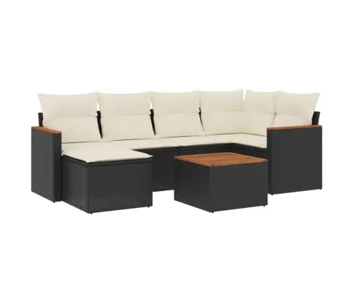 7-Osaline Aiadiivani Komplekt Patjadega, Must, Polürotang