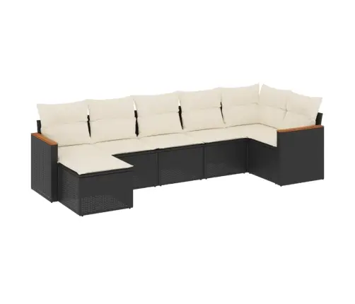 7-Osaline Aiadiivani Komplekt Patjadega, Must, Polürotang