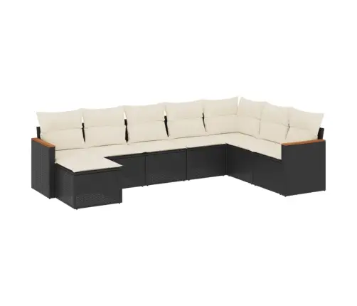 8-Osaline Aiadiivani Komplekt Patjadega, Must, Polürotang