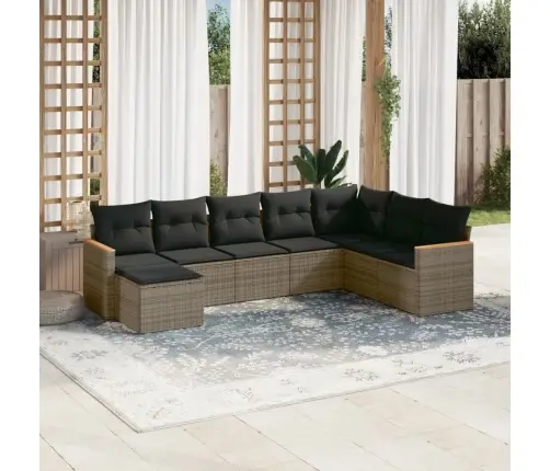 8-Osaline Aiadiivani Komplekt Patjadega, Hall, Polürotang