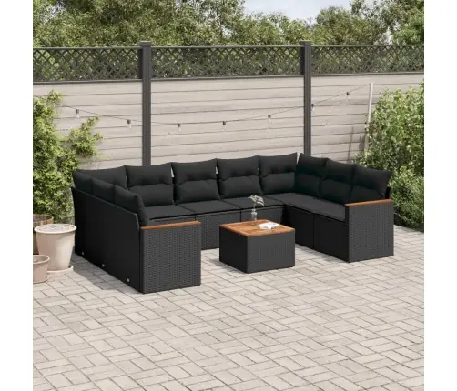 10-Osaline Aiadiivani Komplekt Patjadega, Must, Polürotang