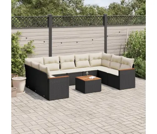 10-Osaline Aiadiivani Komplekt Patjadega, Must, Polürotang