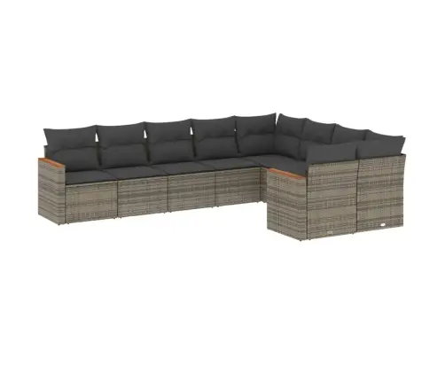 9-Osaline Aiadiivani Komplekt Patjadega, Hall, Polürotang